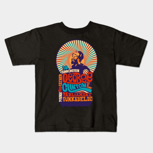 Psychedelic George Clinton Shirt Kids T-Shirt by Boogosh